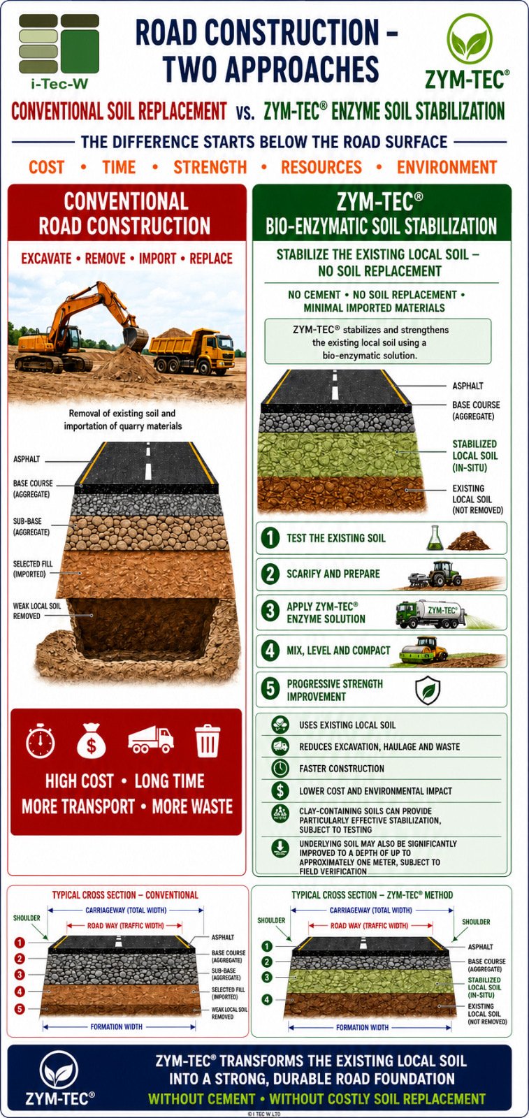 Two approaches to road construction